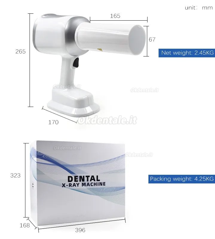 Apparecchio radiologico dentale digitale portatile RV210-RG con telecomando e schermo protettivo